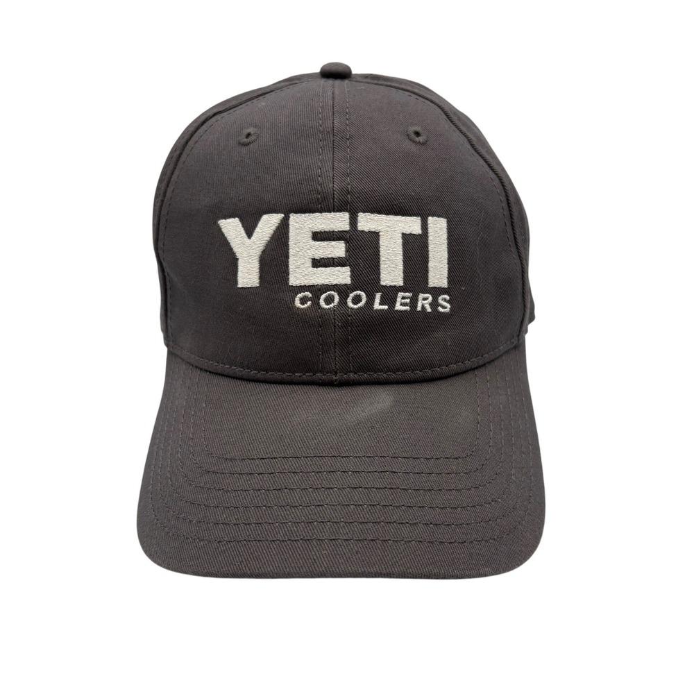 Yeti Baseball Hat Mens OSFM Gray Good Adjustable Buckle Strapback Logo Cap
